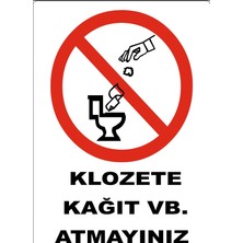 Reysa Tasarım Klozete Kağıt Vb. Atmayın Sticker 20X28 cm