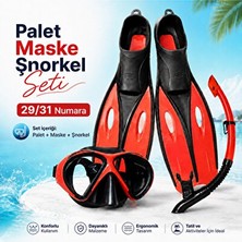 Lusenne Palet & Patik: Sea Walker Çantalı Yüzücü Paleti ve Şnorkel Seti