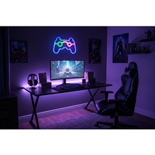 Lusenne Masa ve Gece Lambası: Oyun Temalı Neon Gamer Odası Lambası - Modern Masaüstü Aydınlatma