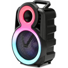 HEPU HP-115 Partybox Bluetooth Hoparlör – 8” Hoparlör 20W Güç RGB Işık TWS Destekli