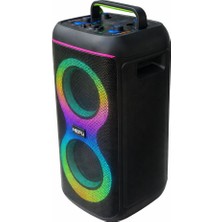 HEPU HP-S60 Partybox Bluetooth Hoparlör – 2×6.5” Hoparlör 30W Güç RGB Işık