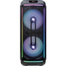 HEPU HP 941 Taşınabilir 160 w rms Bluetooth Parti Hoparlörü 2*15 İnc Woofer Extra Bass Karaoke Mikrofon