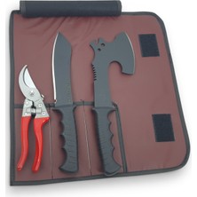SürLaz Budama Makaslı Set Bağ Makası Balta Bıçak 3 Parça