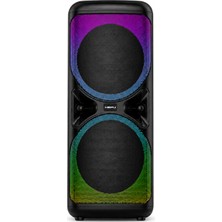 HEPU HP-985 Partybox Bluetooth Hoparlör – 2×6.5” Hoparlör 20W Güç RGB Işık TWS Destekli