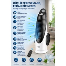 Fakir 90 W Yüksek Motor Gücü, 3 Hız Kademesi, Uzaktan Kumandalı Vantilatör, Tvl 90S