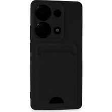 Grandor Xiaomi Redmi Note 13 Pro 4g Kılıf Kelvin Kartvizitli Silikon - Siyah