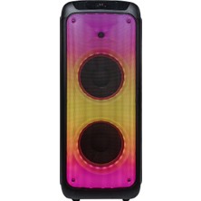 HEPU HP 943 Taşınabilir Şarjlı Bluetooth Parti Hoparlörü 2*10 inc Woofer 80 w Rms Extra Bass Karaoke Mikrofon
