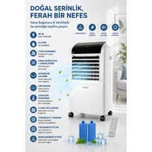 Arçelik  8 Litre Su Hazneli ve 2 Adet Buz Akülü, Hava Soğutucu (Evaporatif) + Vantilatör Fonksiyonlu, Uzaktan Kumandalı Vantilatör