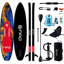 Npo Flow Stone 350X84X15CM Şişme Premium Sup Paddle Board 162KG Kürek Pompa Çanta Koltuklu Full Set