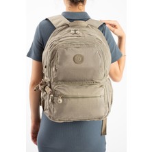 571 Collections Çanta Ultra Hafif Geniş Hacimli Okul Seyahat Spor Sırt Çantası Vizon Model: (571-2D)