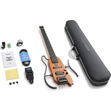 Schecter Donner Hush-X Headless Traveller Elektro Gitar Seti (Natural)
