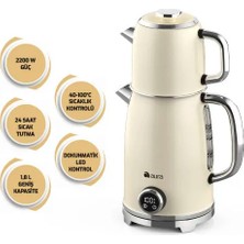 Aura Retro Krem Çay Makinesi AU1001K