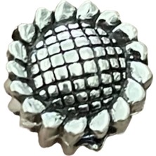 Asaf Accessory Ay Çiçeği Klips Charm Gümüş