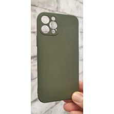 Vendas Ucuzluk Çadırı iPhone 12 Pro Uyumlu Soft Silikon Kılıf - Koyu Yeşil