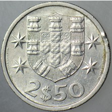 Banknoting Portekiz 2,5 Eskudo 1985 Yelkenli - Gemi - Denizcilik Temalı.