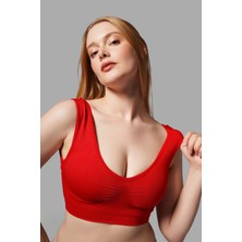 Fit Women Balensiz Dikişsiz Toparlayıcı Pedli Sütyen 5040