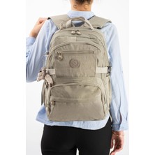 571 Collections Çanta Ultra Hafif Çok Cepli Orta Boy Sırt çantası Vizon Model: (571-3R)