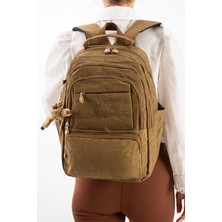 571 Collections Çanta Ultra Hafif Çok Cepli Orta Boy Sırt çantası Taba Model: (571-3S)