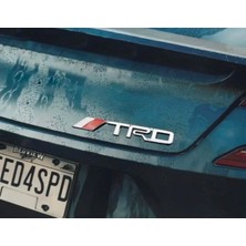 İdeal Aksesuar Toyota Trd Yazısı Çamurluk Bagaj Yazı Gümüş Renk Metal 3D Kaliteli Toyota Trd Emblem Fender Trunk Silver Metal 3D High Quality