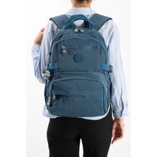 571 Collections Çanta Ultra Hafif Çok Cepli Orta Boy Sırt çantası Mavi Model: (571-3R)