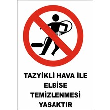Reysa Tasarım Tayzikli Hava Ile Elbise Temizlemek Yasaktır Sticker 20X28 cm