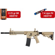 Evolution Recon Superlite Carbontech Tan Airsoft Tüfeği + 7.4V Lipo Pil