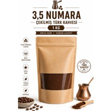 3,5 Numara Çekilmiş Türk Kahvesi 1 kg Orta Içim Yoğun Lezzet