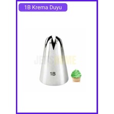 Jet's Home 1b Kapalı Yıldız Desen Krema Duyu Büyük Boy Pasta Duyu Paslanmaz Çelik Krema Torbası Ucu 3.0x1.7x4.7 cm