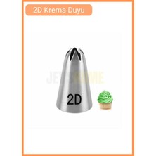 Jet's Home 2d Krema Duyu Cupcake, Pasta ve Tart Süsleme Ucu Paslanmaz Çelik Büyük Boy 2.5x1.3x4.4 cm
