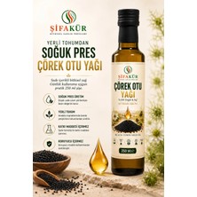 Şifakür Çörek Otu Yağı (Çörekotu) 250 ml Soğuk Pres Yerli Tohum Katkısız Cam Şişe