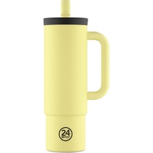 24 Bottles Straw Cup Citrus Pipetli Paslanmaz Çelik Termos 800 ml