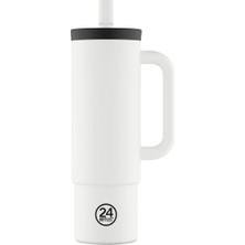 24 Bottles Straw Cup Ice White Pipetli Paslanmaz Çelik Termos 800 ml
