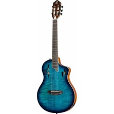 Ortega Tourplayer Deluxe Rtpdlx- Fma Elektro Klasik Gitar (Blue Burst)