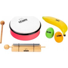 Nino Nınoset8 Kids Mixed Rhythm Set (Banana,2 Egg-Shaker, Hand Drum, Tone Barup)