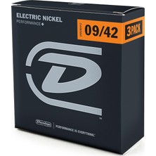 Ernie Ball Jim Dunlop 3PDEN0942 Nickel-Plated Steel Light 3'lü Paket Elektro Gitar Teli (9-42)
