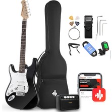 Donner DST-100BL Amfili Solak Elektro Gitar Seti (Siyah)