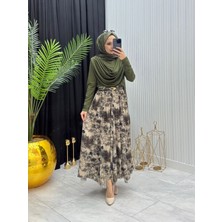 Moda Yağmur Gizem Etek Haki