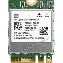 Afila Realtek RTL8822CE 802.11AC/ABGN Pcıe Wlan With Bluetooth 5.0 Notebook Wifi Card (Wi-Fi Kart)