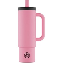 24 Bottles Straw Cup Flamingo Pipetli Paslanmaz Çelik Termos 800 ml