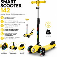 Babyhope Smart Scooter 3-8 Yaş Arası Kullanım İçin Sarı Renkli Katlanabilir Tekerlekli Tasarım