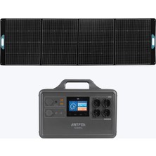 Antfea S2200 Pro Taşınabilir Güç Kaynağı + 300W Taşınabilir Güneş Paneli [ 2.4 Kw / 2.2 Kwh / 300 W ]