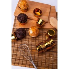 Empressco Kağıt Muffin Kek ve Sufle Kapsülü Metalik Gold Altın 10'lu