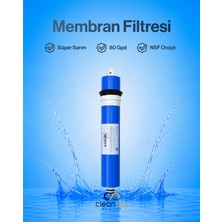 Cleanara 80 Gpd Nsf Onaylı Süper Sarım Membran Filtre – Yüksek Ro Ana Filtre
