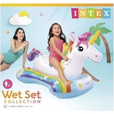 intex Maison Luré Unicorn Sihirli Binici Kolluk ve Simit, Çocuklar Için Güvenli Yüzme Yardımı Kolluk &
