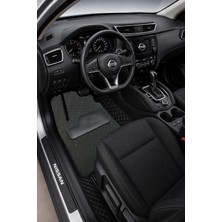 Nissan Siyah 8d Deri Tam Kaplama Havuzlu Oto Paspas + Siyah Eva Çift Koruma Seti
