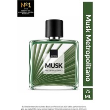 Avon Musk Metropolitano Erkek EDT Parfüm 75 ml Odunsu Koku ile Şehrin Karmaşasında Güçlü Hisset
