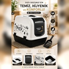 Yıldızhane Yıldızhane  Kırılmaz Kapaklı Büyük Kapalı Kedi Tuvaleti - Kürek Hediyeli
