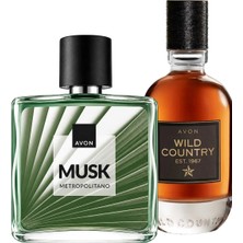 Avon Wild Country ve Musk Metropolitano Erkek Parfüm Paketi