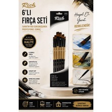Rich Düz Kesik Fırça Seti Yeni Seri 05 Stroke 6 Lı 2-4-6-8-10-12 Numara SET3-01319
