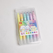Piraye Gift Sevimli Tavşan Fosforlu Kalem Özel Kutusunda Çift Taraflı